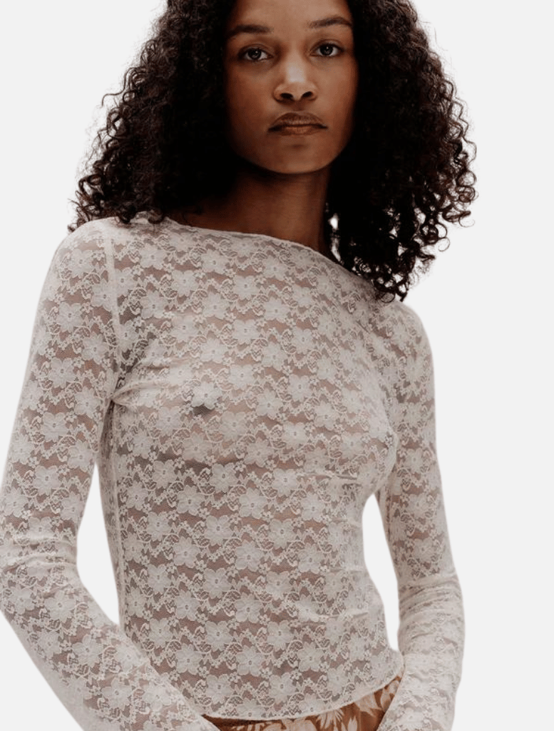 Maggie Lace Top - Ivory Lace - Insurge Clothing