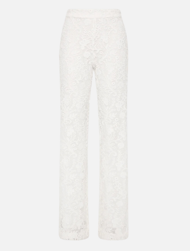 Clothing Rana Lace Flared Pant - White