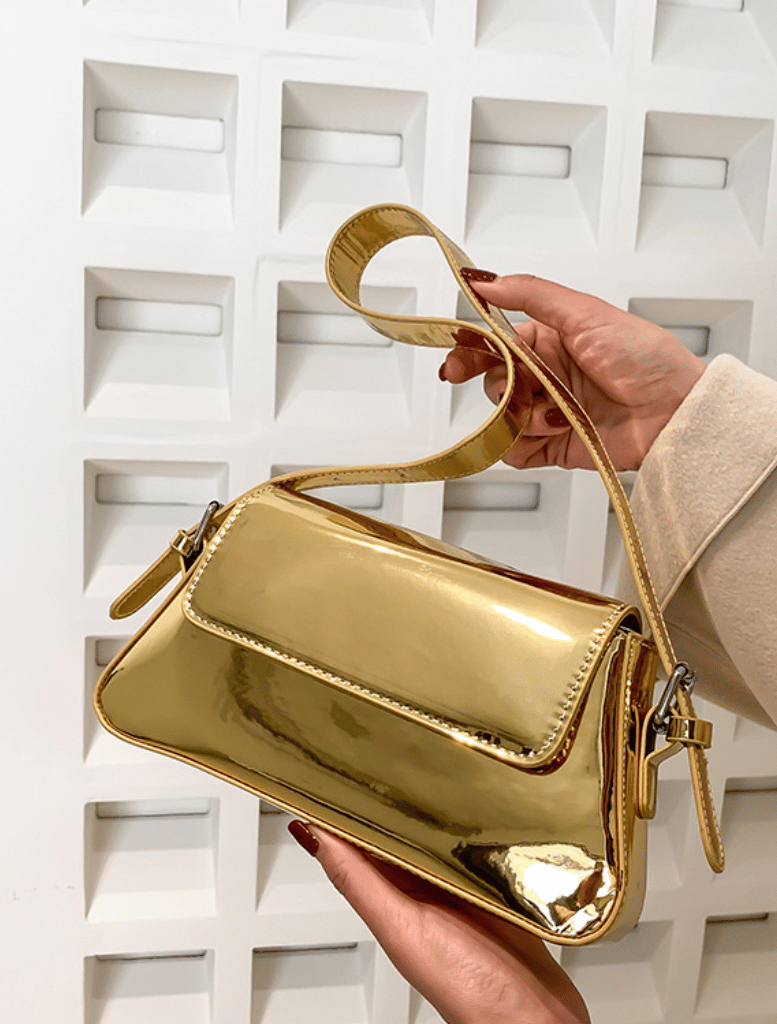 Moto Shoulder Bag - Gold - Insurge Clothing