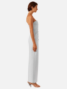 Clothing Strapless Draped Maxi Dress - Sky