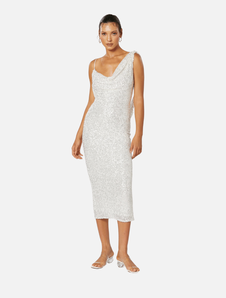 Spritz Midi Dress - White - Insurge Clothing