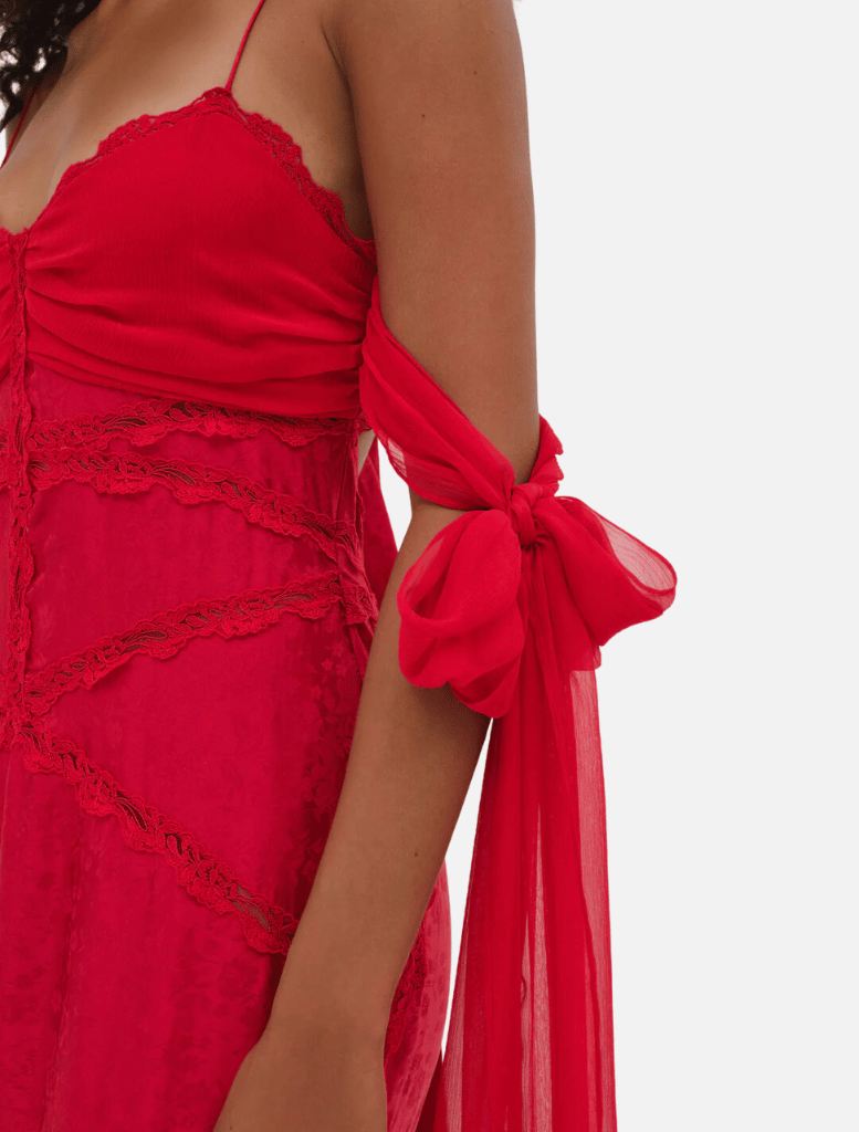 Clothing Rita Lace Gown - Red