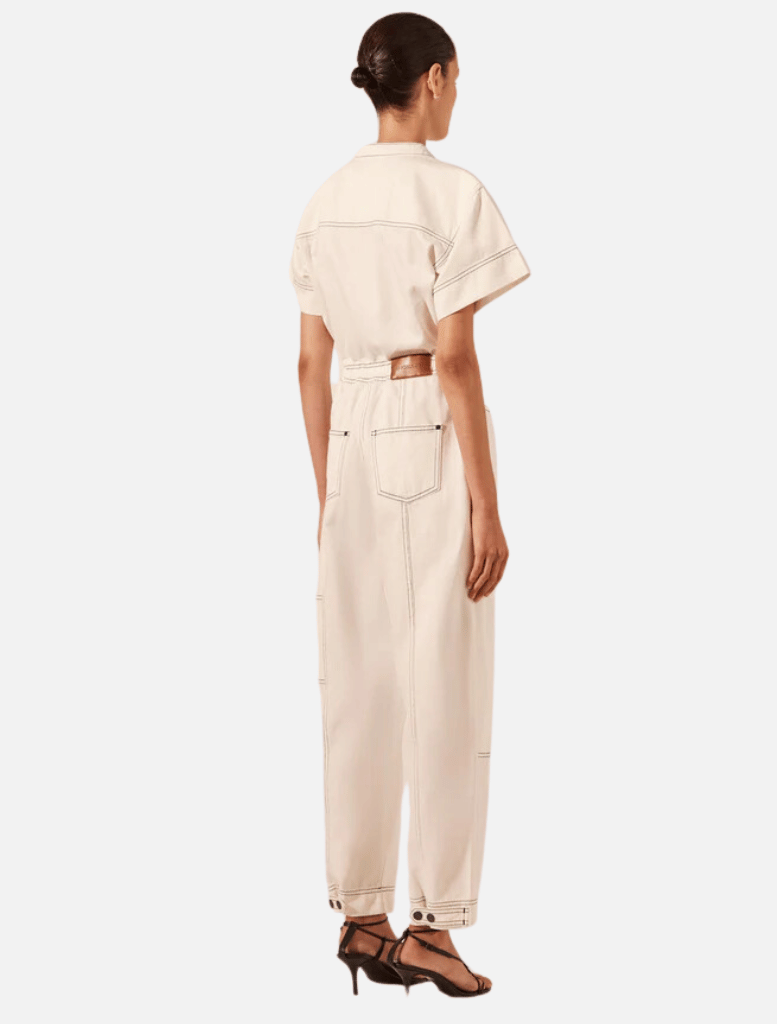 Clothing Hana Short Sleeve Boiler Suit - Ivory