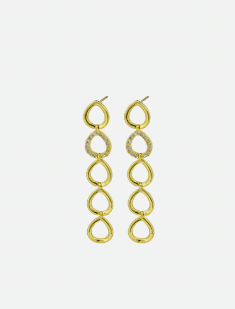 Constance Earrings - Gold | Accessories | Accessories, Big Earrings, brand-Jolie and Deen, Drop Earrings, Earrings, Hoop earrings, price-$50 - $100, price-Under $50 | Jolie and Deen