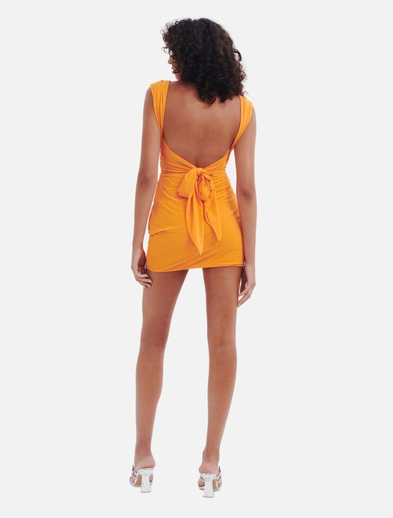 Desire Mesh Mini Dress - Aperol - Insurge Clothing