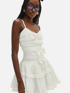 Clothing Whipped Cream Taffeta Mini Dress - White