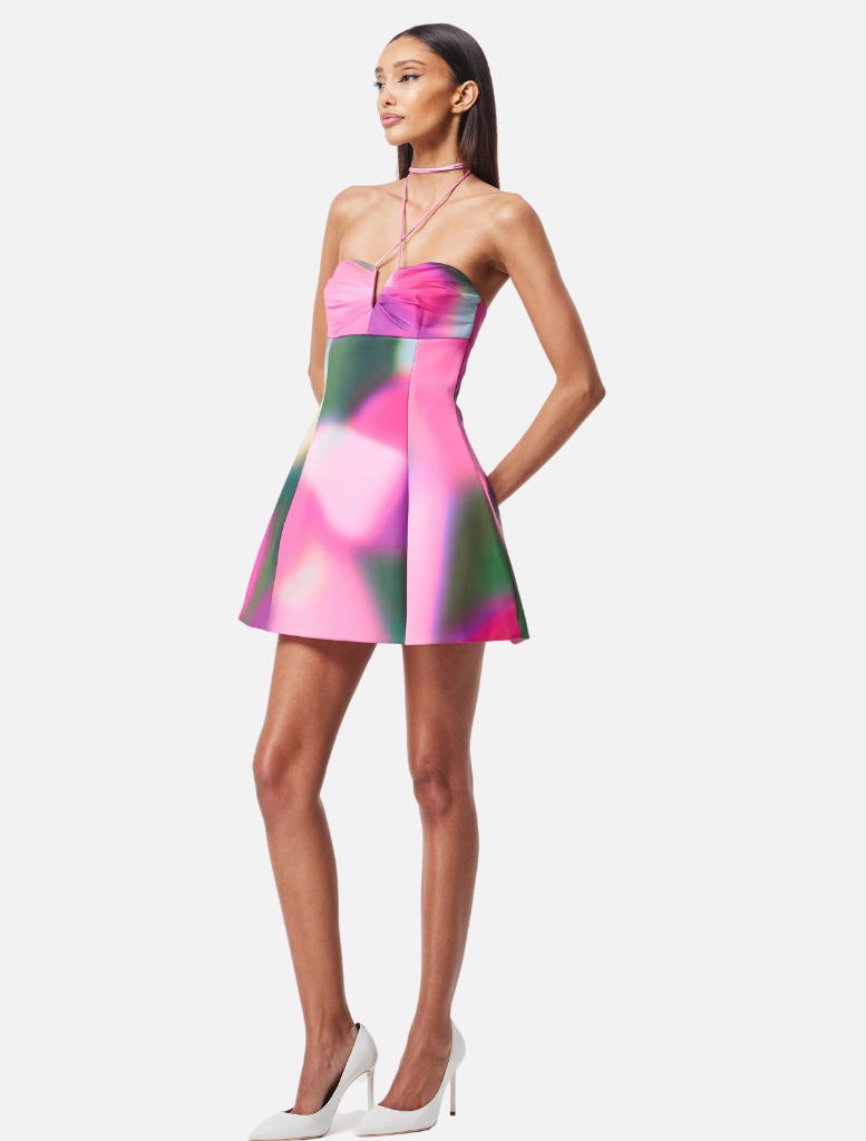 Clothing Blurred Mini Dress - Print