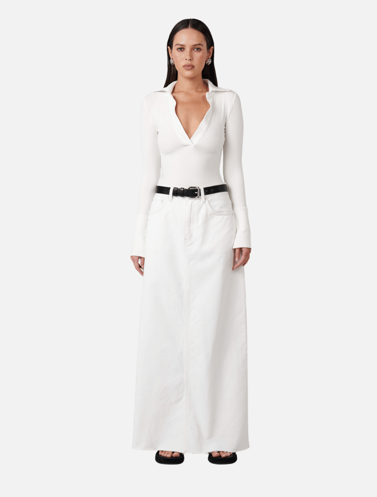Celine Bodysuit - White - Insurge Clothing
