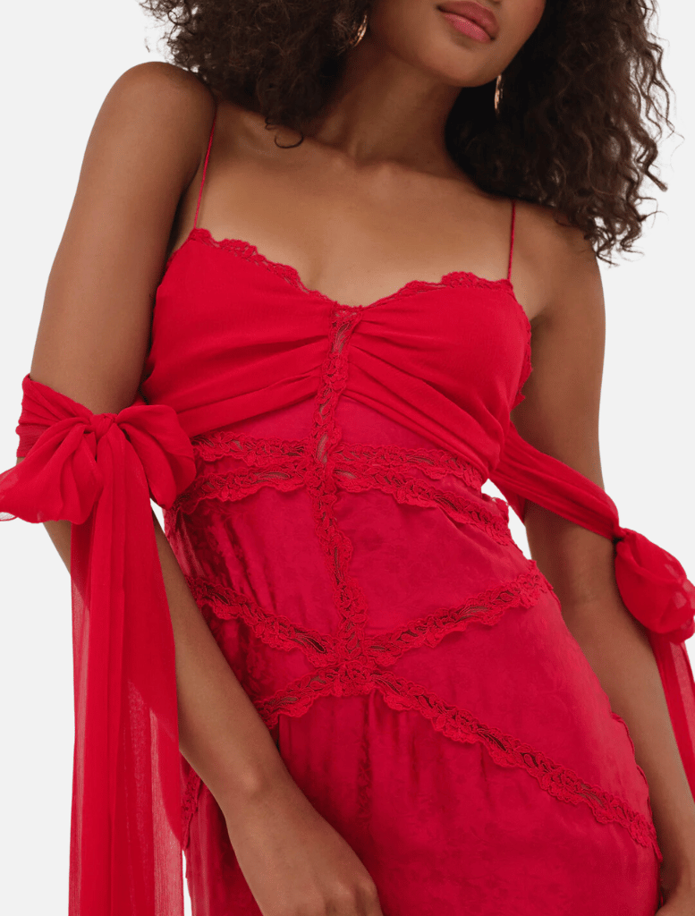 Clothing Rita Lace Gown - Red