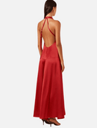 Clothing Savanna Halter Open Back Maxi Dress - Chilli