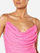 Clothing Zadi Cowl Neck Dress - Pink