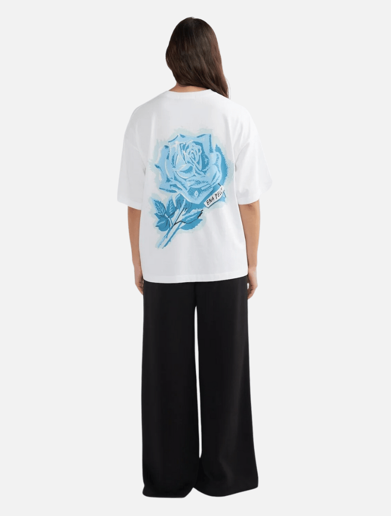 Clothing Blue Rose Tee - White