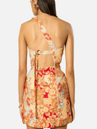 Clothing Solene Asymmetrical Short Dress - Orange Floral