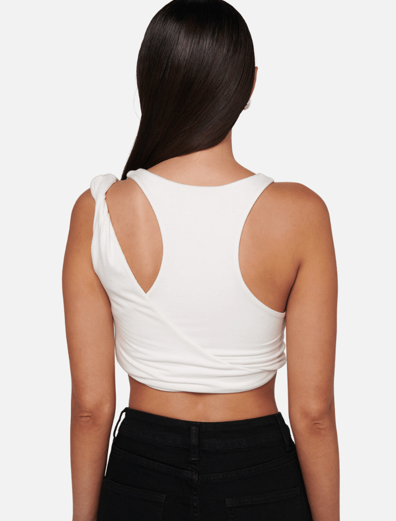 Laila Crop - White - Insurge Clothing