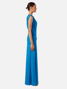 Clothing Amina High Neck Maxi Dress - Aqua