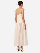 Clothing Blanc Gathered Midi Dress - Ivory