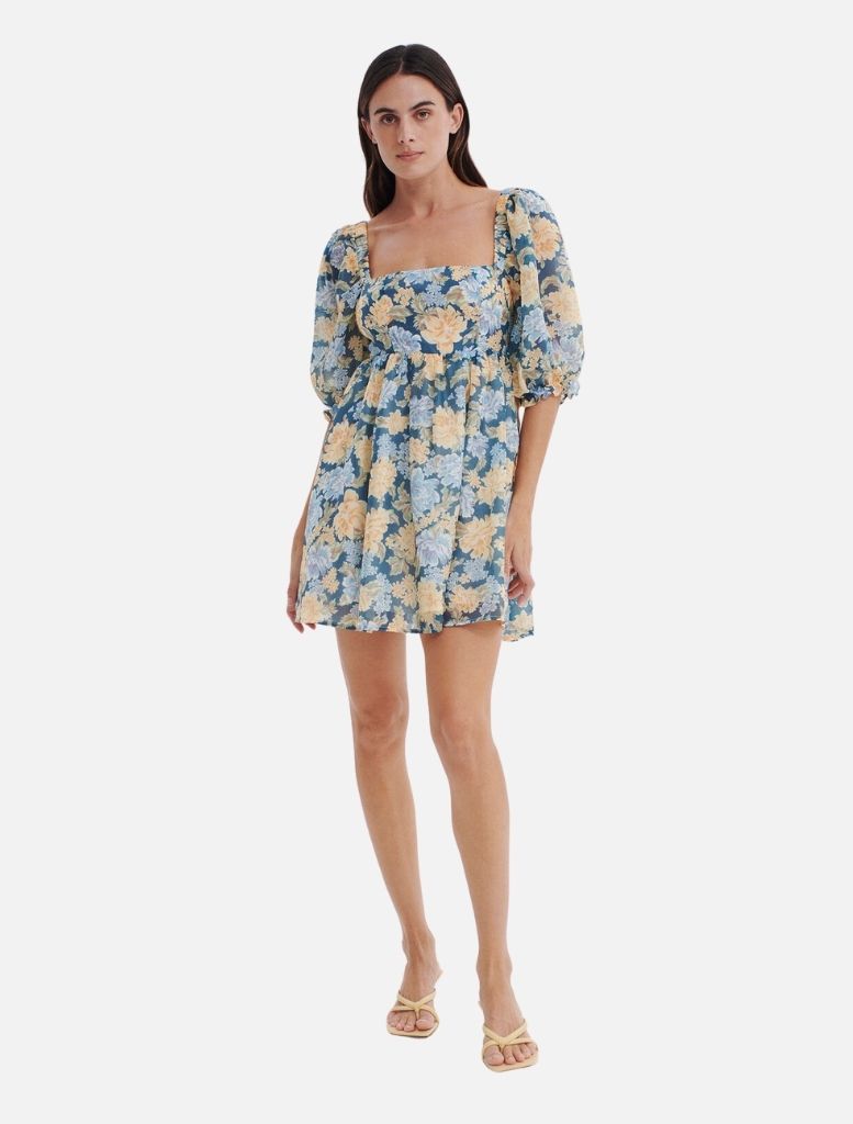 New Sky Babydoll Dress - Magnolia | Dresses | brand-Ownley, Dress, Dresses, Floral Dress, Mini Dress, On a sale, On Sale, Party Dress, price-$100 - $150, price-$150 - $200, price-$50 - $100, Sale, Short Dress, Short Dresses, Summer Dress | Ownley