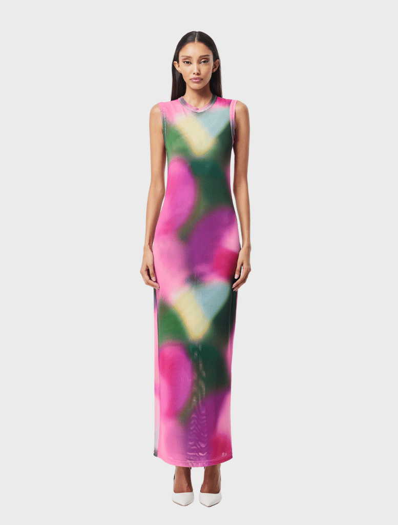 Clothing Blurred Midi Dress - Print