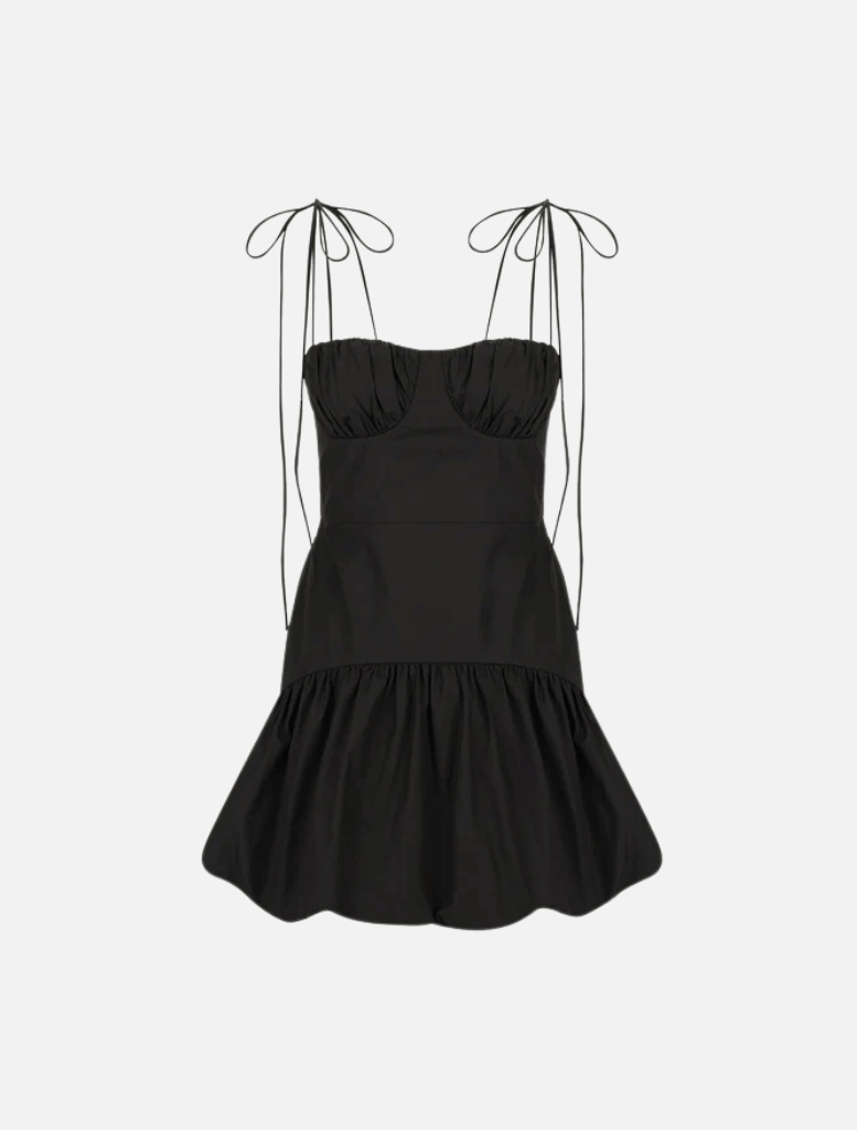 Clothing Maiori Gathered Bubble Mini Dress - Black