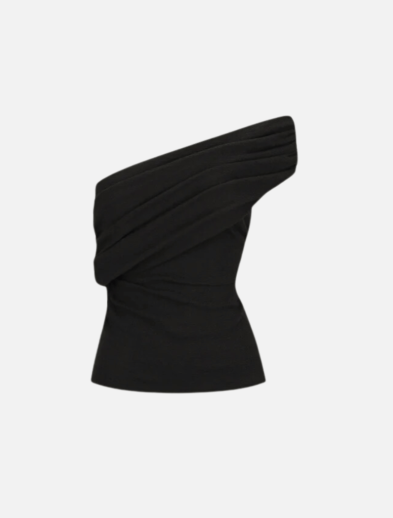 Clothing Beau One Shoulder Top - Black