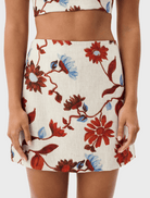 Clothing Marcy Mini Skirt - Cactus Bloom Sand