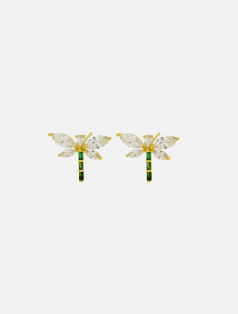 Dragonfly Studs - Gold - Insurge Clothing