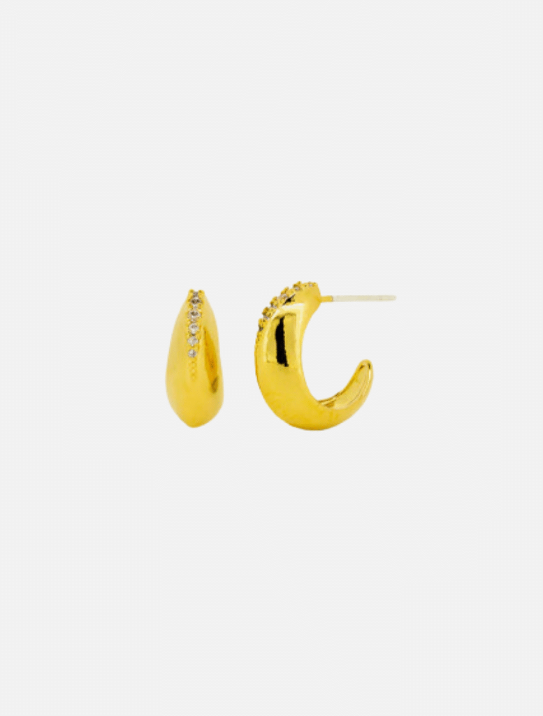 Ula Hoops - Gold | Accessories | Accessories, Big Earrings, brand-Jolie and Deen, Drop Earrings, Earrings, Hoop earrings, price-$50 - $100, price-Under $50 | Jolie and Deen