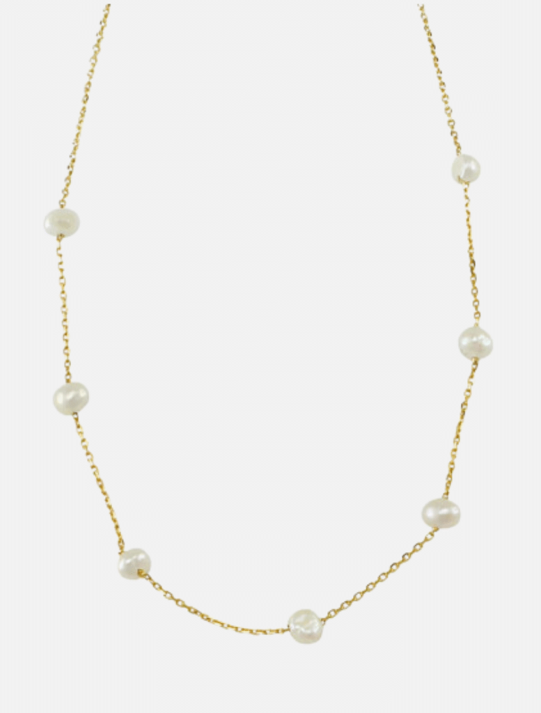 Freshwater Pearl Necklace - Gold | Accessories | Accessories, brand-JOLIE AND DEEN, chain necklace, Necklace, Necklaces, price-Under $50, shell necklace | Jolie and Deen