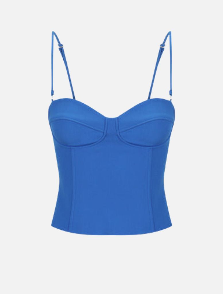 Clothing Strapless Corded Bustier - Cobalt