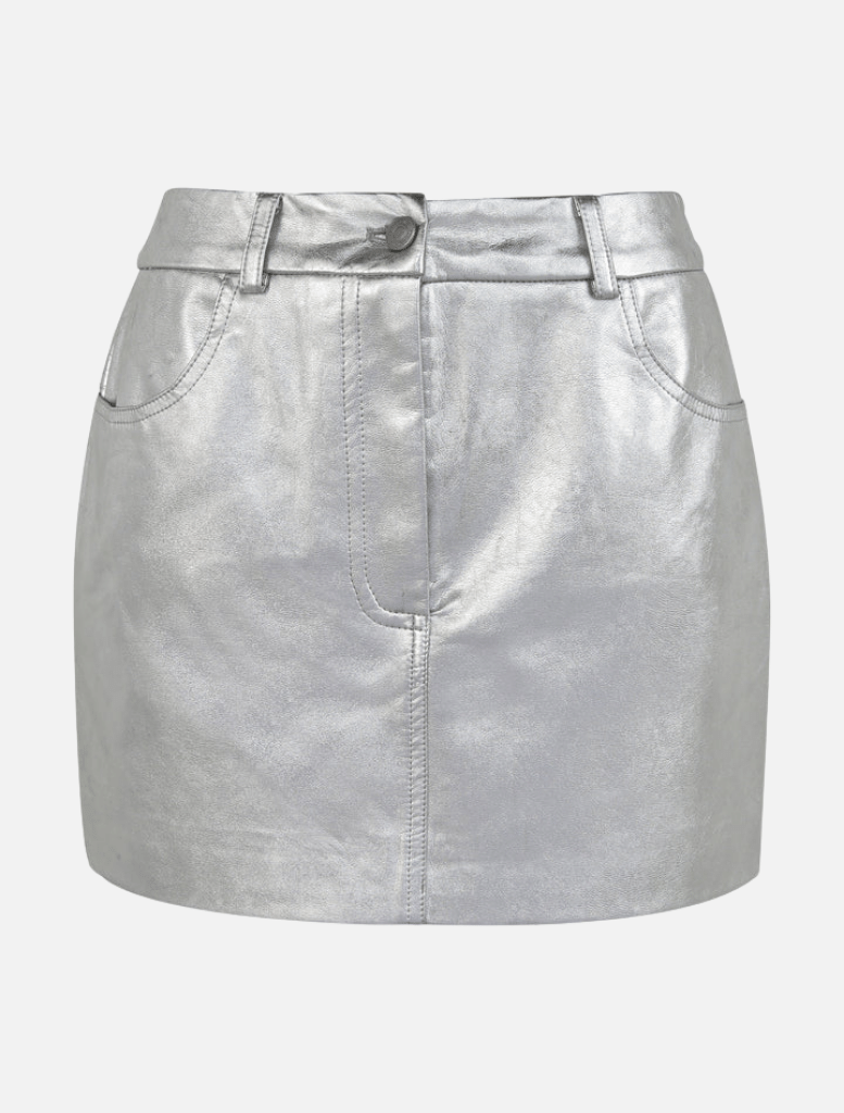 Small Talk Mini Skirt - Silver