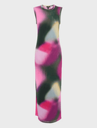 Clothing Blurred Midi Dress - Print