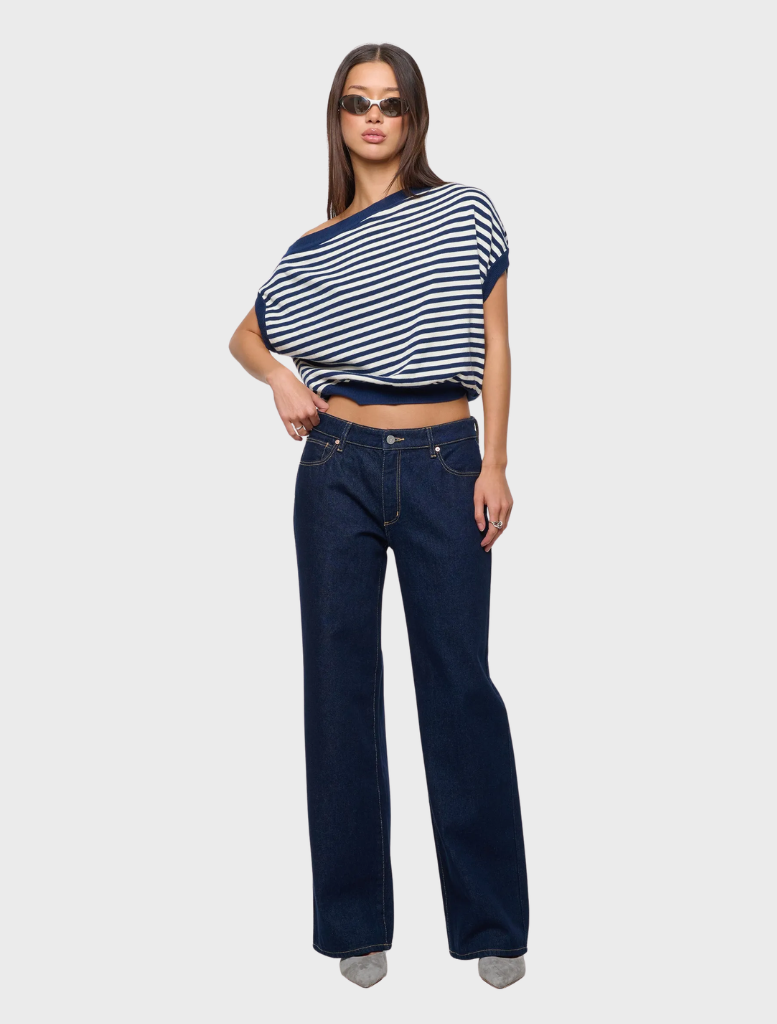 A pair of 99 Low & Baggy jeans made from Rinse Recycled fabric, showcasing a relaxed fit and sustainable design.