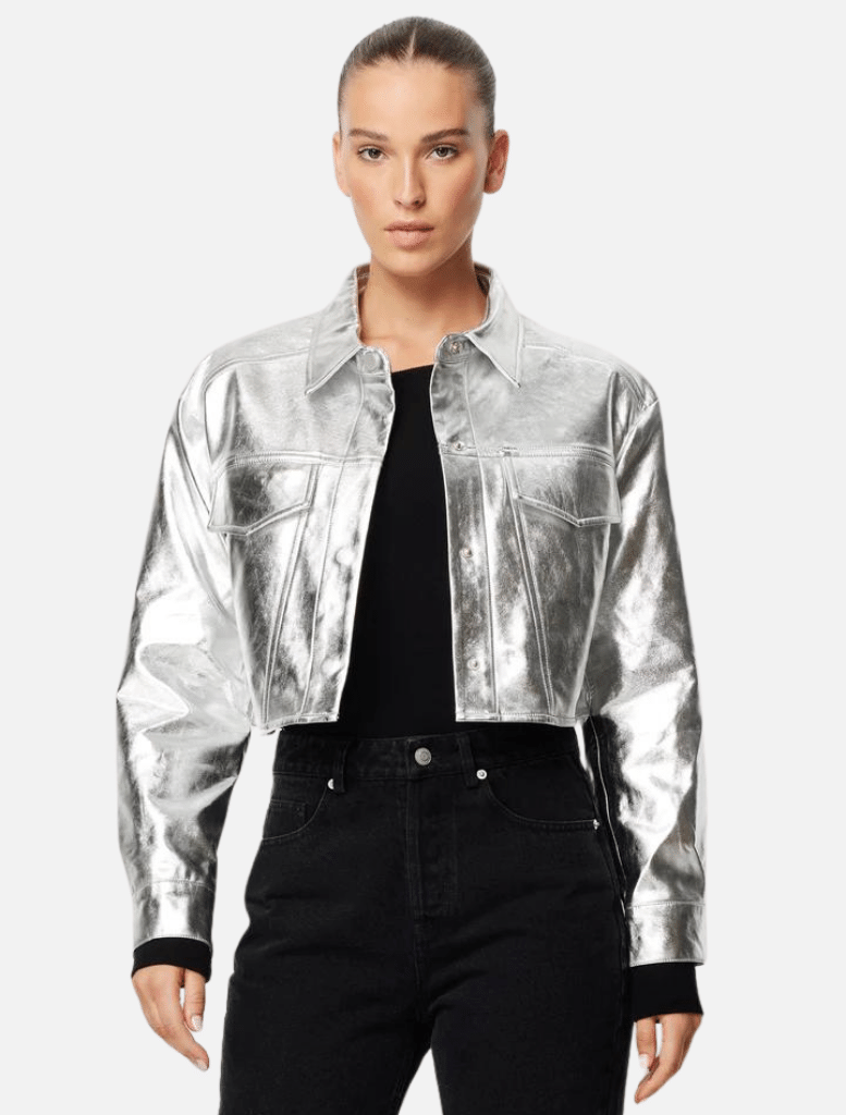 Small Talk Jacket - Silver - Insurge Clothing