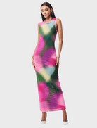 Clothing Blurred Midi Dress - Print