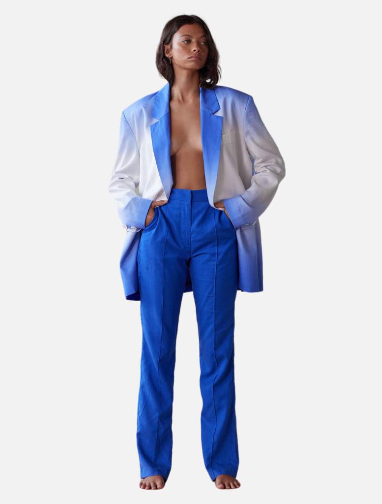 Piper Slim Pants - Blue | Clothing | brand-PIPPA, Clothing, full length pants, High Waisted Pants, Matching Set, Matching Sets, Pants, price-$150 - $200, Set, Sets, slim pants, Straight Pants | PIPPA
