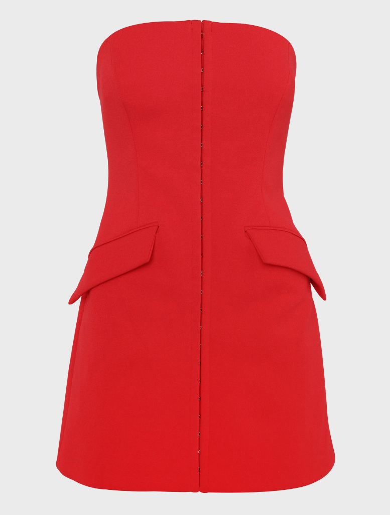 Clothing Linear Mini Dress - Red