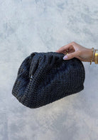 Accessories Lana Straw Clutch - Black
