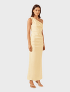 Clothing Lani Gathered Midi Dress - Vanilla