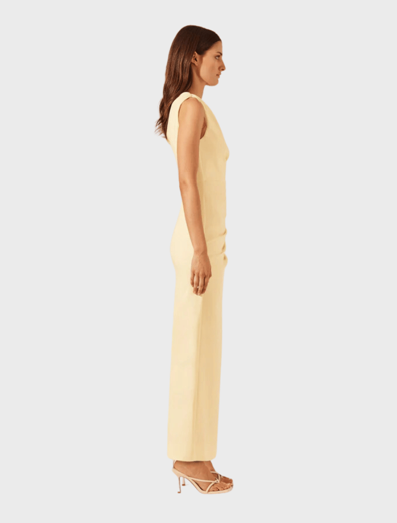 Clothing Lani Gathered Midi Dress - Vanilla