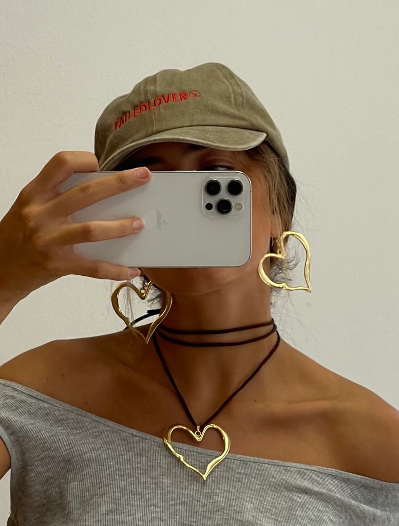 Melted Hart Earrings Gold by Susmies