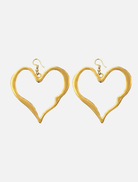 Melted Heart Earrings Gold