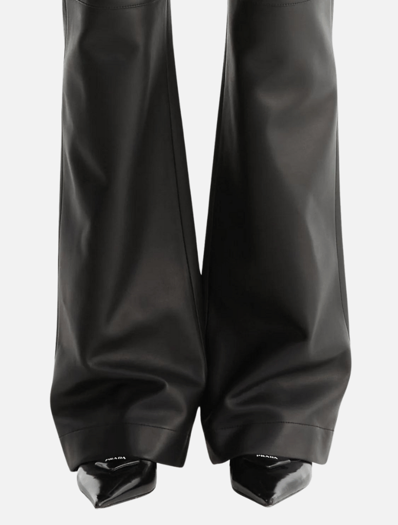 Clothing Morgan Flare Leather Pant - Black