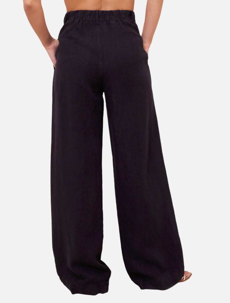 Clothing Pleated Wide Leg Trousers - Black