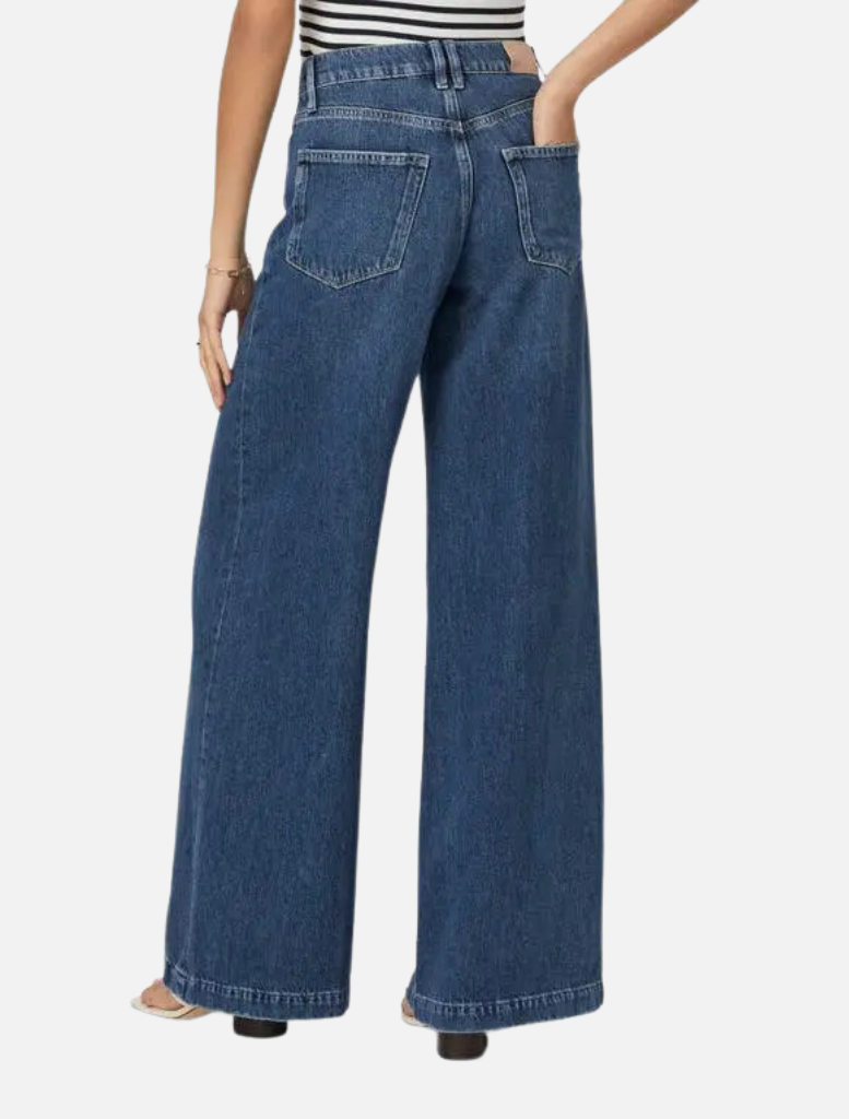 Portia Inset Pocket Wide Leg Jeans - Bronx