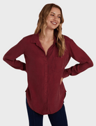 Clothing Boyfriend Shirt - Sweet Merlot