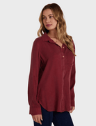 Clothing Boyfriend Shirt - Sweet Merlot