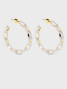 Accessories Zip Me Up Hoops - WHT Gold