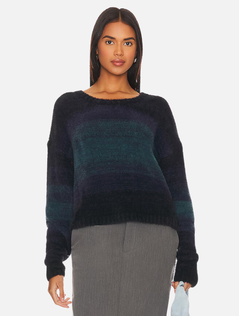 Slouchy Sweater - Midnight Navy Ombre | Clothing | Basic top, brand-Bella Dahl, Clothing, jumper, Knit, Knit Top, Knitwear, Long Sleeve Tops, price-$250+, Sweater, Sweaters & Knitwear, Top, Tops | Bella Dahl