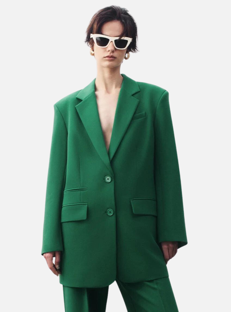Irena Oversized Blazer - Tree Green - Insurge Clothing