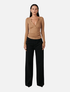 Clothing Xavier Button Top - Latte